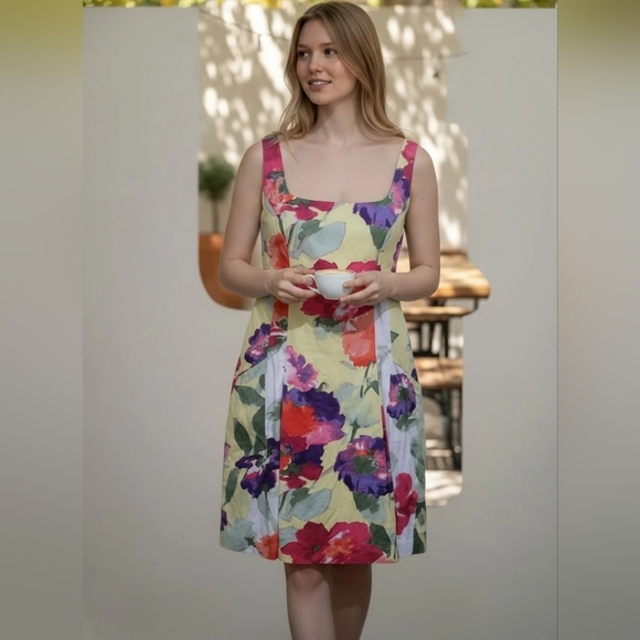 Lauren Ralph Lauren Dresses & Skirts - Ralph Lauren Floral Sleeveless Fit and Flare Dress Size 16